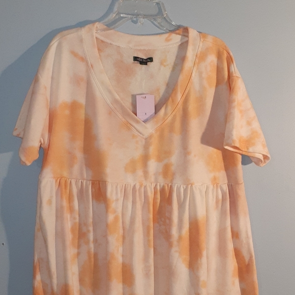 NWT Wild Fable Orange White Tie Dye Dress Sz Small - Picture 2 of 8